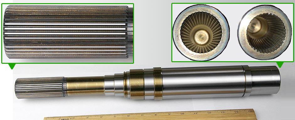 spline shaft manufacturing for hybrid vehicle